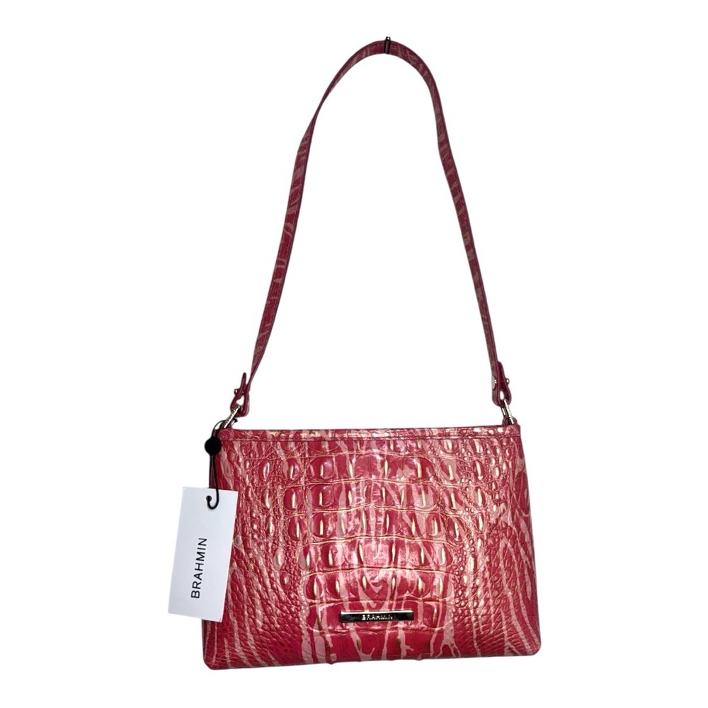 AUTHENTIC Brahmin Coral/Gold Embossed Shoulder Bag